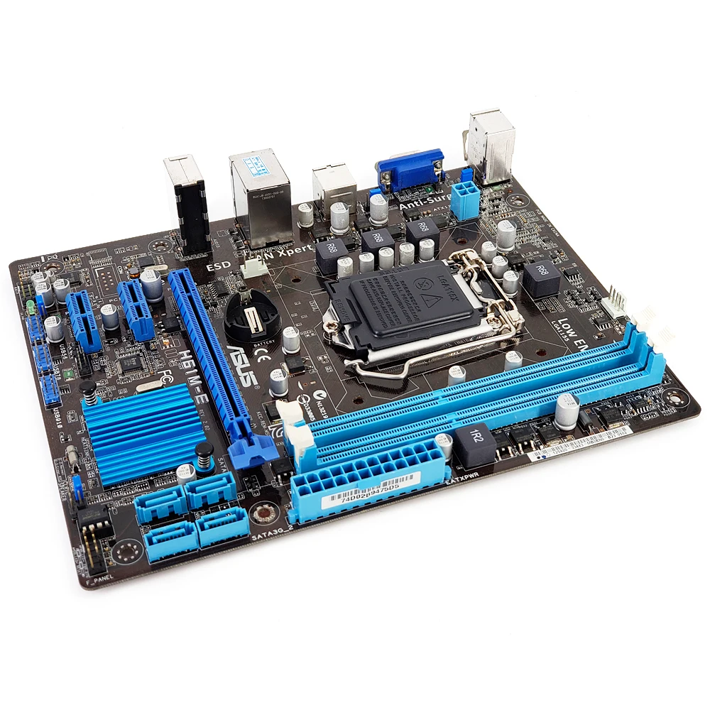 Asus H61M-E настольная материнская плата H61 розетка LGA 1155 Для Core i3 i5 i7 DDR3 16G SATA2 USB2.0 Micro ATX оригинальная б/у материнская плата