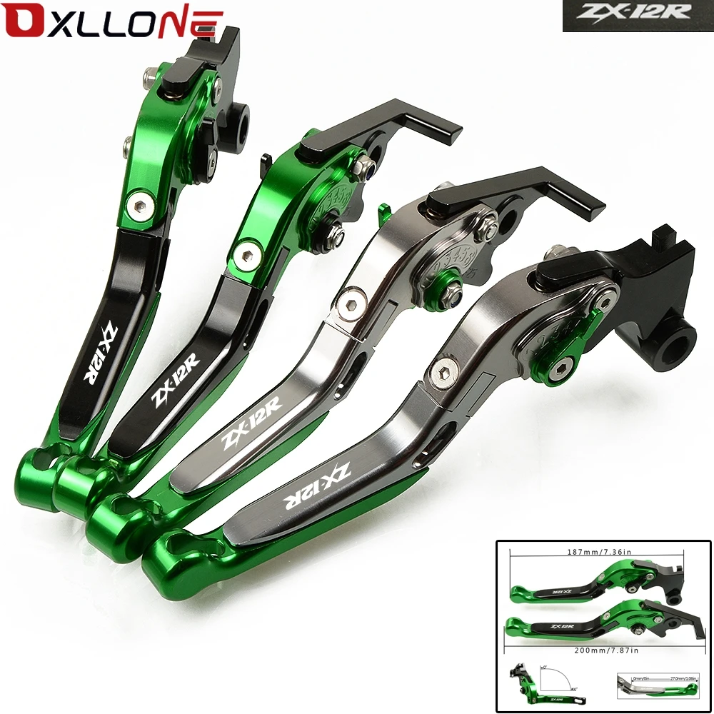 Аксессуары для мотоциклов регулируемые рычаги сцепления KAWASAKI ZX12R ZX 12R 2000 2001 2002 2003