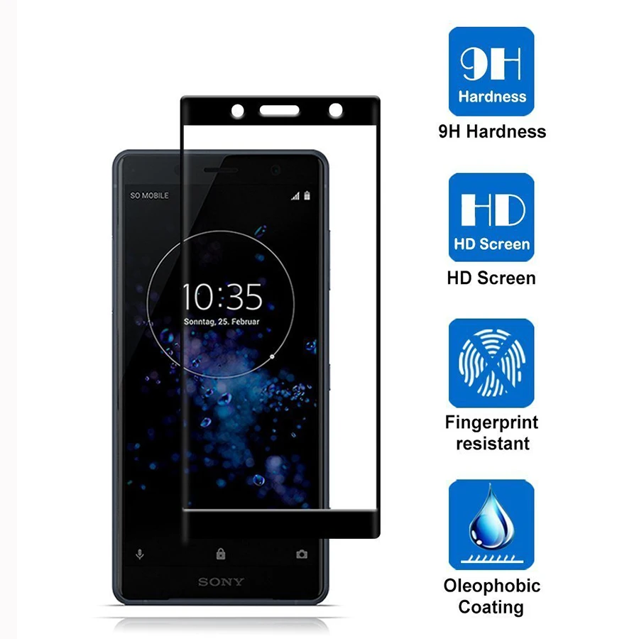3D изогнутая полная защитная крышка для экрана для sony Xperia XZ1 XZ2 Compact закаленное стекло XA1 Plus XA XA2 Ultra XZs XZ Премиум пленка