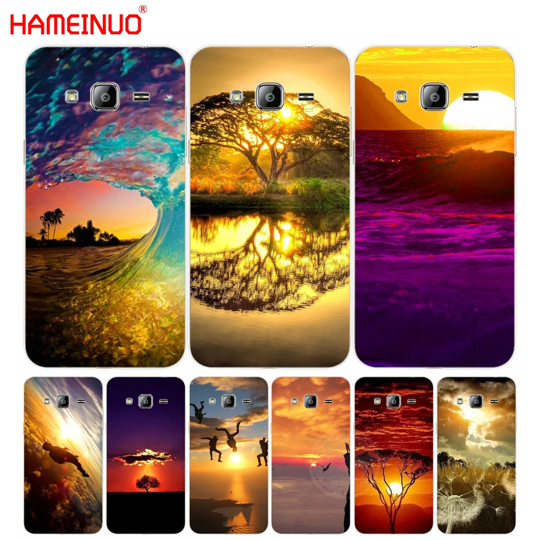 HAMEINUO чехол для телефона с изображением восхода и заката Samsung Galaxy J1 J2 J3 J5 J7 MINI ACE 2016