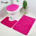 Zeegle впитывающие ковры для ванной, напольный коврик для туалета, нескользящий коврик для ванной, набор из кораллового флиса, фланелевый коврик для ванной комнаты