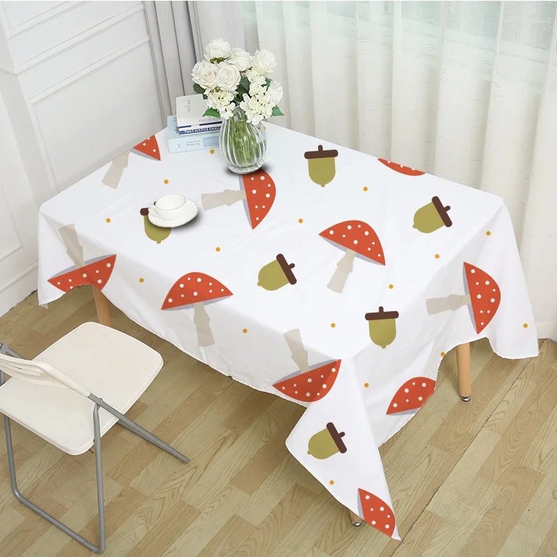 Decorative Table Cloth Rectangular Party Banquet Outdoor Tablecloth Home Decor Cover Maple leaf mushroom Pattern MZ0039 | Дом и сад