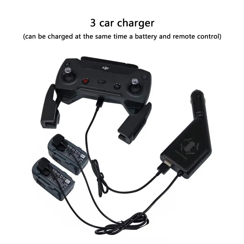 Автомобильное зарядное устройство 3 в 1 зарядка аккумулятора и USB порт