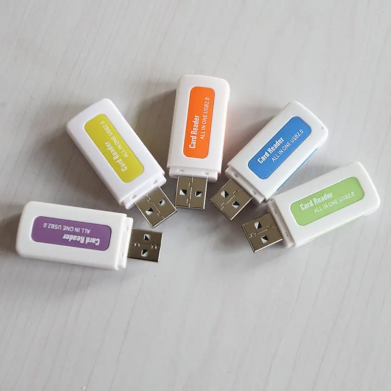 

2pcs Multi Card Reader 4 in 1 Memory USB 2.0 for M2 HC DV TF Card