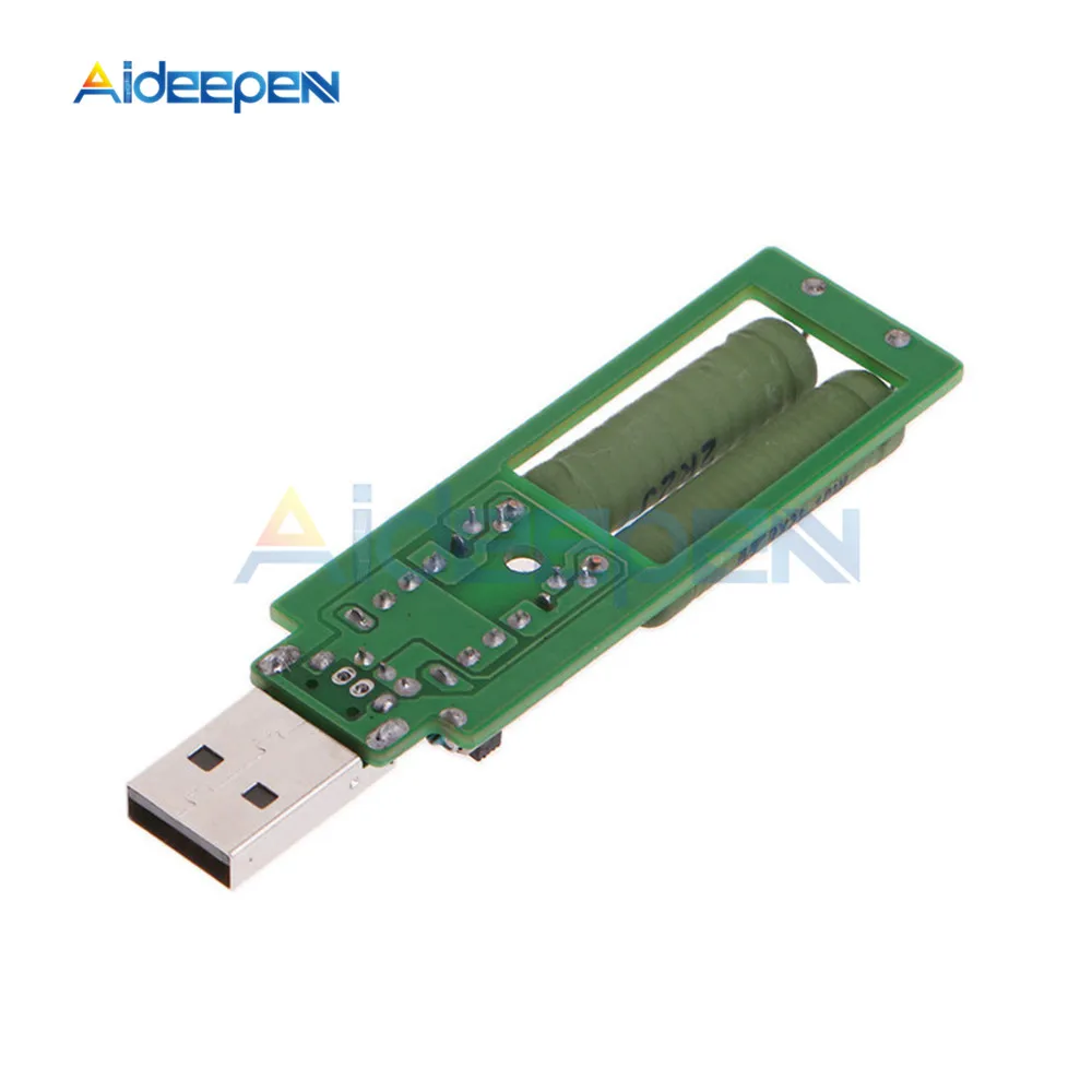 USB резистор с переключателем Электронная нагрузка 5 в 1 а/2 а/3 а регулируемым