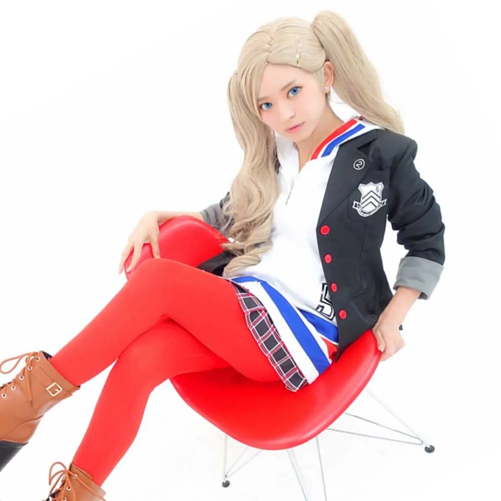 VEVEFHUANG Ann Takamaki Косплэй Persona 5 Анны костюм полный комплект униформы куртка юбка и