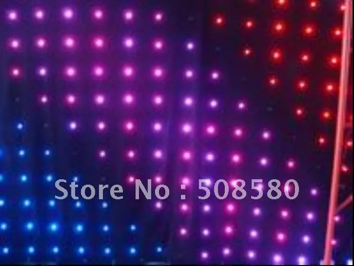 1x2 м RGB LED видео занавес SMD 5050/огнеупорная велюровая ткань 66 шт. + контроллер 7CHS SD &amp