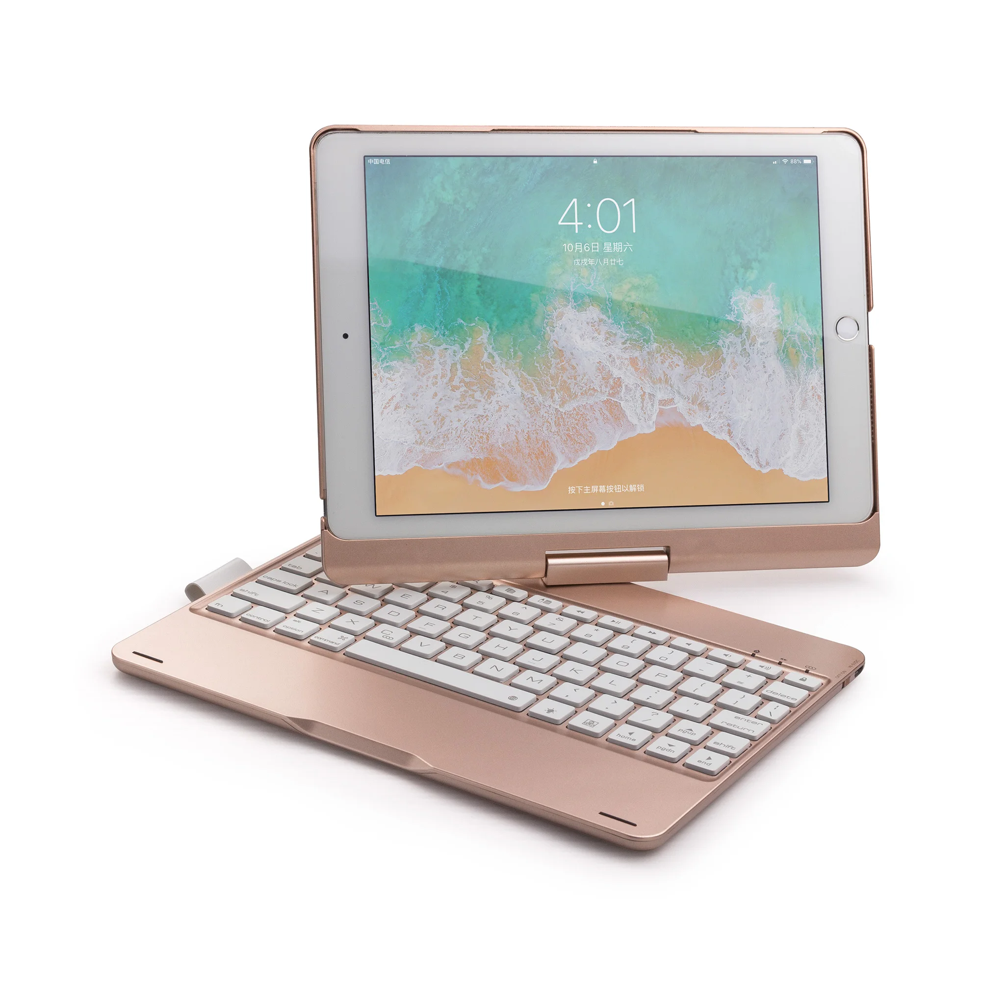 Умный беспроводной Bluetooth apple клавиатура чехол с ручкой крышка 360 вращение для / iPad9.7, iPad air2/1, iPad Pro 9,7