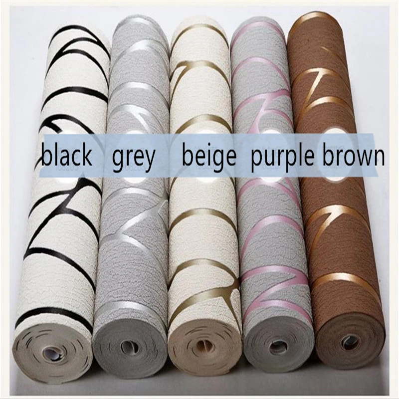 Luxury Modern Wallpapers Geometric Pattern Thicken 3D Stereoscopic Non-woven Fabric Wallpaper Bedroom Living Room Walls Covering |