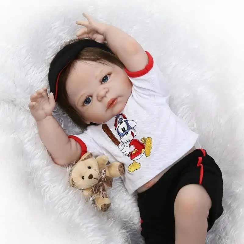 NPK мода 23 &quot56 см полный корпус силикона reborn baby Play House мальчик кукла может Ванна