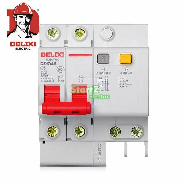 Автоматический выключатель 6A 2P RCBO RCD DE47LE DELIXI | Строительство и ремонт