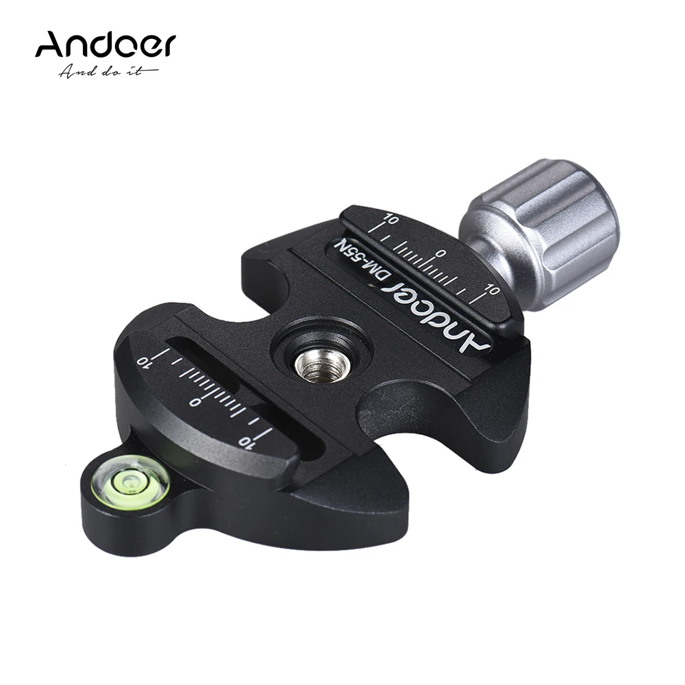 

Andoer DM-55N Professional Universal Disc Aluminum Alloy Quick Release Clamp Knob-Type 1/4" & 3/8" Screw Hole Compatible