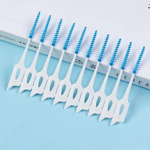 20 шт. двойная нить гигиена зубной силиконовый межзубный элемент|Межзубная щетка|