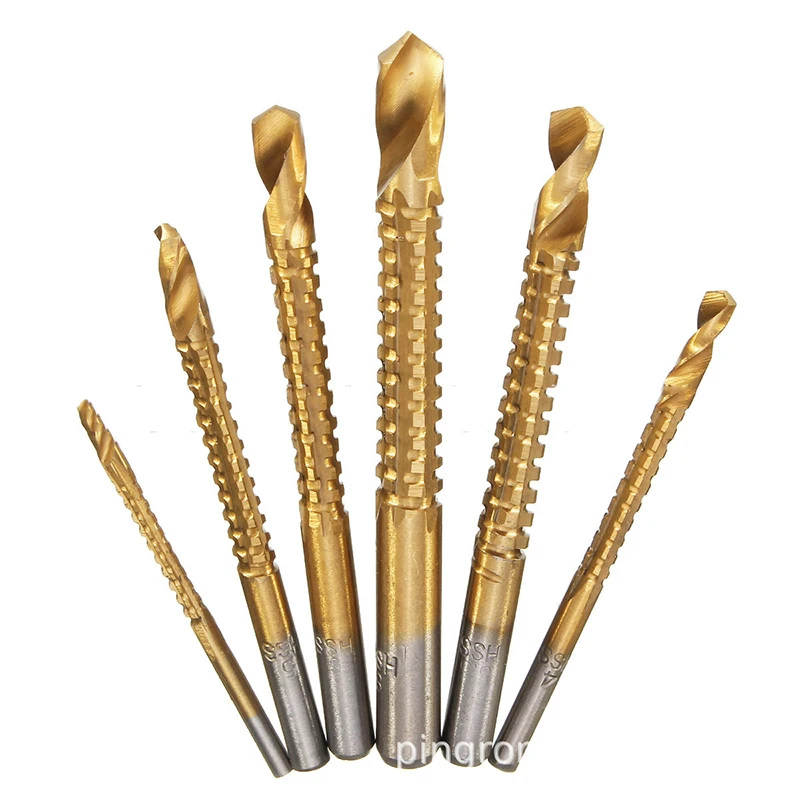 Мин титановое покрытие HSS высокоскоростное стальное сверло Набор инструментов