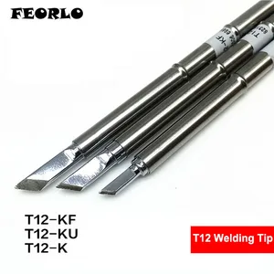 ПАЯЛЬНЫЕ НАКОНЕЧНИКИ FEORLO T12 T12-K KU KF для припой HAKKO, наконечники для пайки, сварочные жалы