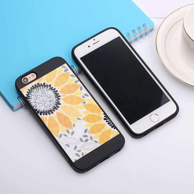 + Распродажа мягкий силиконовый чехол с подсолнухами для iPhone 6S 6 plus акция
