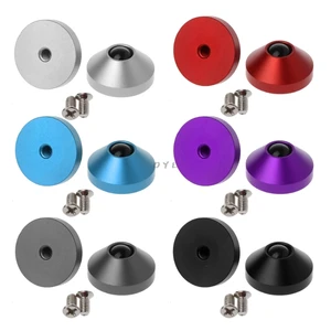 2 шт., металлический чехол с винтами для механической клавиатуры и ножек из анодированного алюминия с ЧПУ, серебристый, красный, черный, золотой