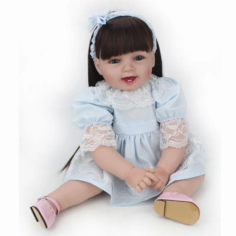 

22"Dolls Lifelike Reborn Babies doll Silicone Vinyl newborn 55cm Xmas Gift collectible doll Children kids girl Toys brinquedos