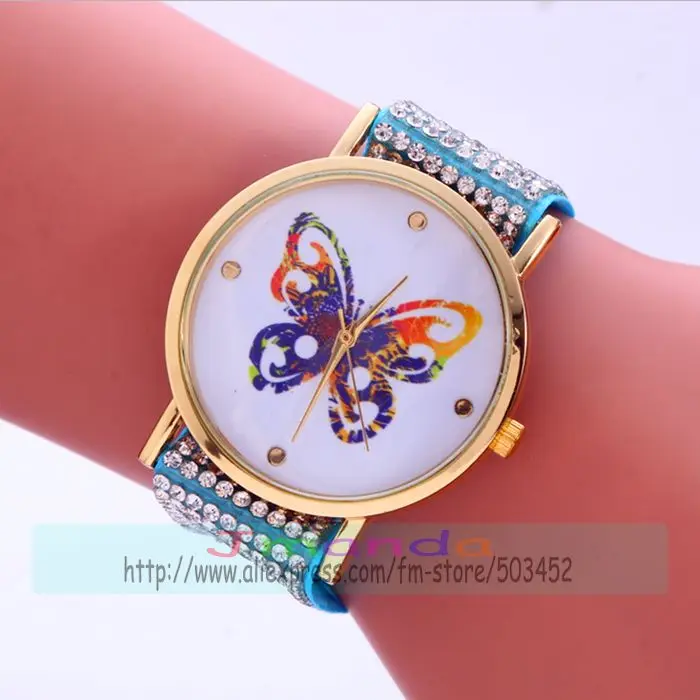 100 шт./лот масляные наручные часы без логотипа с тканевым ремешком Модные женские