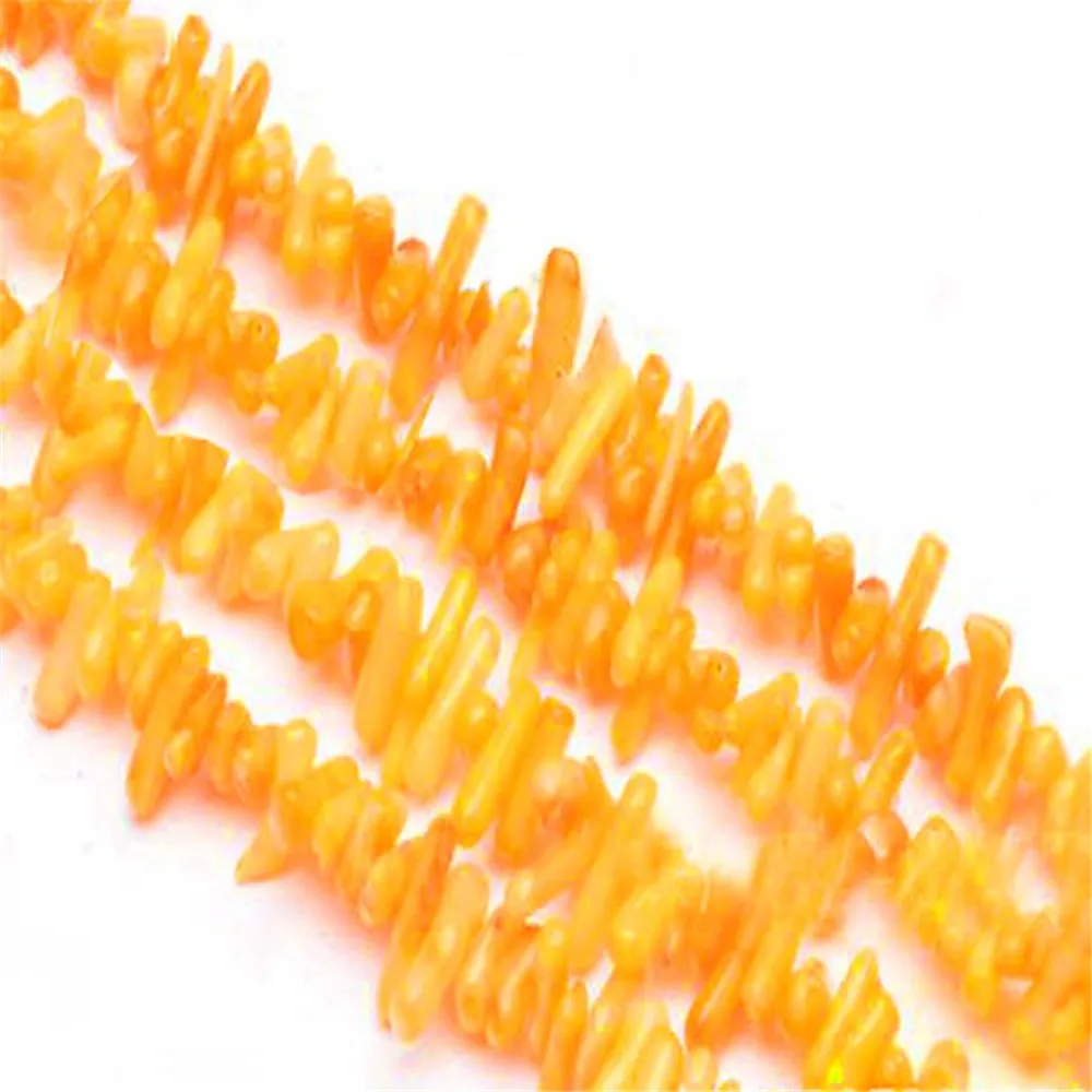 10 мм натуральный кристалл желтый коралловый бисер гравия длина 40 см бусины