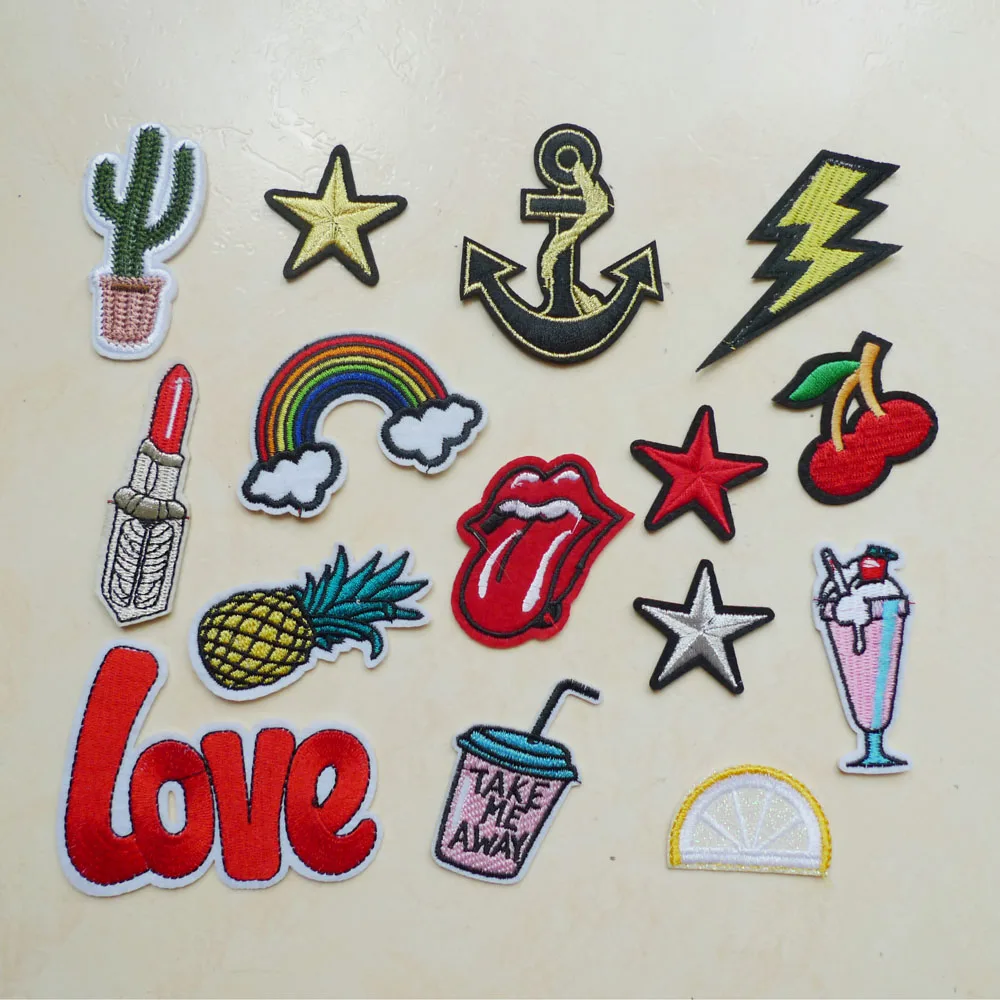 1 шт. мультфильм вышивка горячего расплава железа на нашивки значки набор сделай