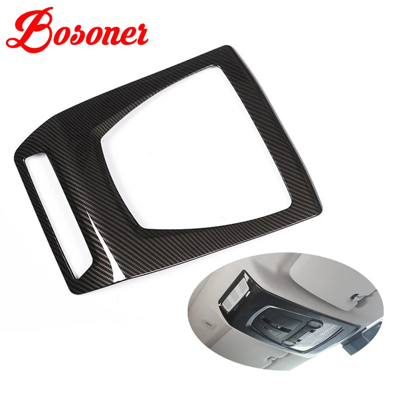 Автомобиль ABS карбоновое волокно внутренняя крыша для чтения свет крышка отделка