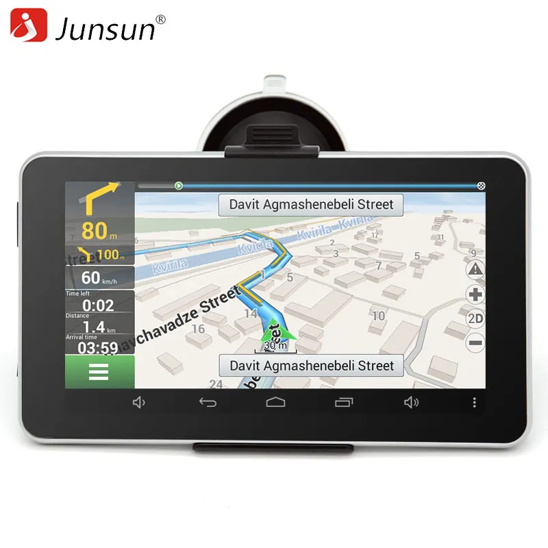 Junsun 7 дюймов автомобильный gps навигации android 16 г MT8127 Quad одноядерный навигатор 2015