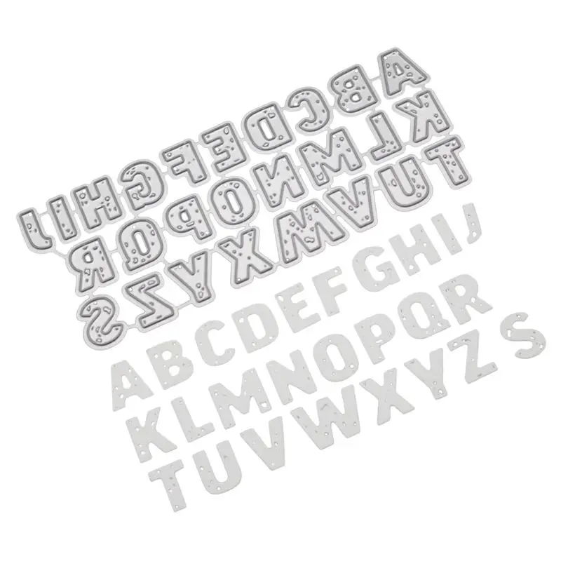Uppercase буквенный Алфавит металлический прорезной трафарет для окраски DIY Скрапбукинг штамп для альбомов тиснение бумаги Ремесло Декор