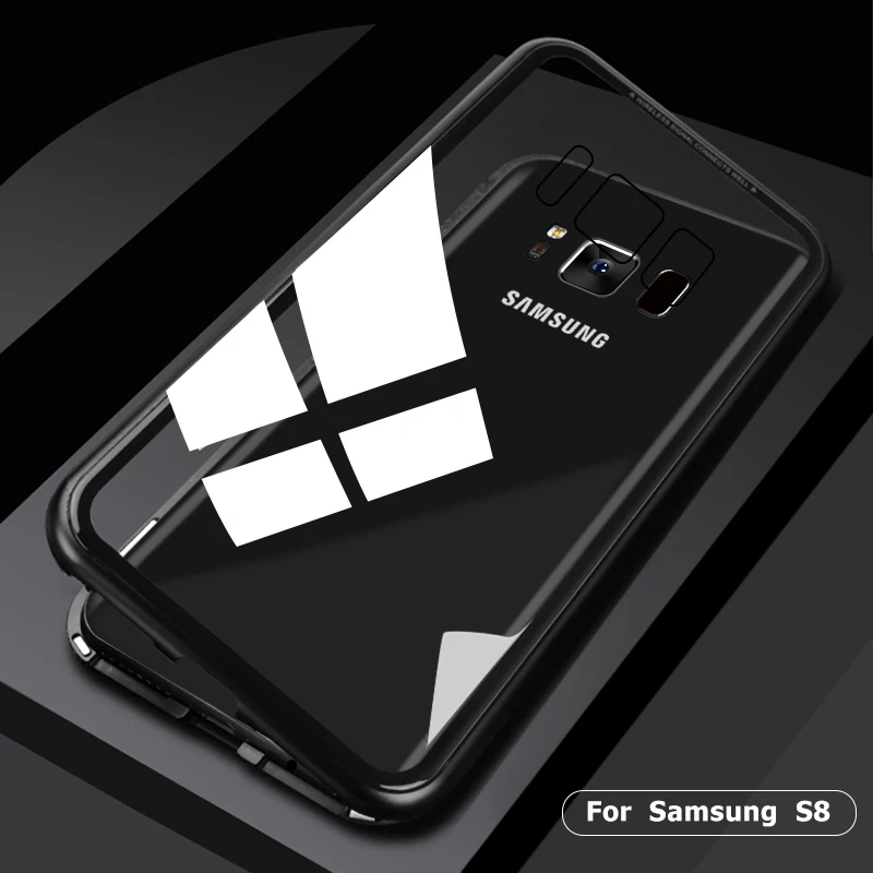 Магнитный адсорбционный металлический чехол для телефона samsung Galaxy S10 Plus S8 S9 Plus S10Plus S10 Роскошный ультра Магнитный стеклянный чехол