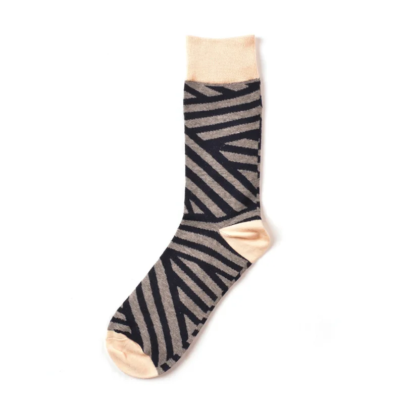 Мужские полосатые носки в клетку забавные хлопковые Happy европейские