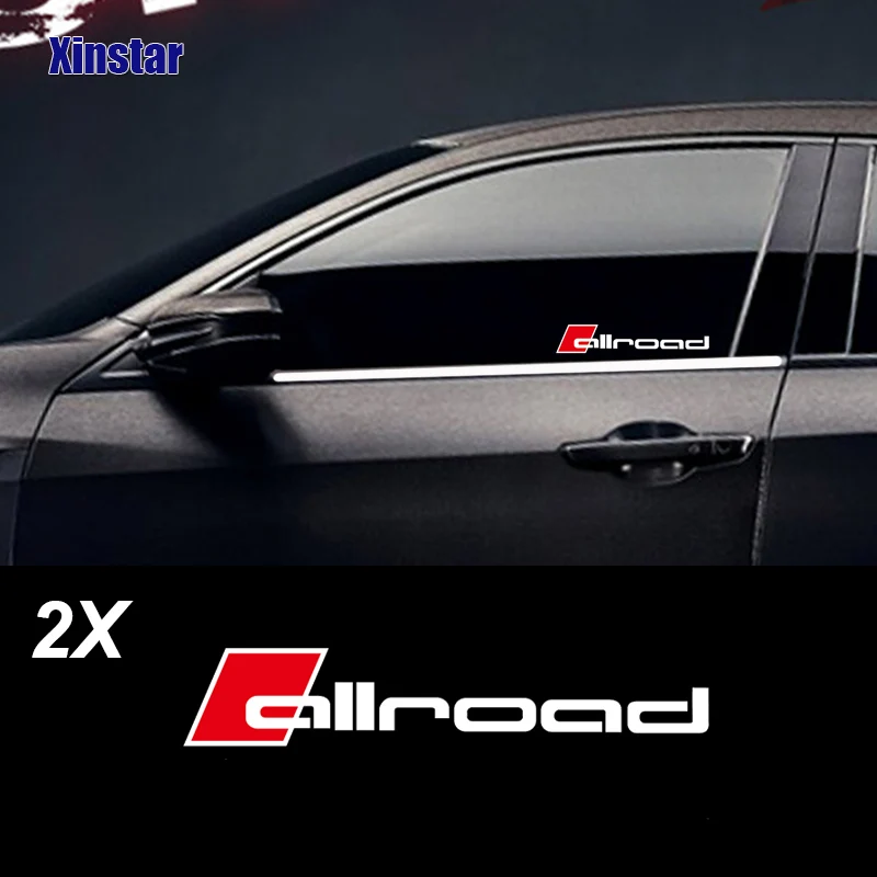 2 шт. Allroad Германия Oracal наклейки на автомобильные окна для Audi A4 A6 | Автомобили и