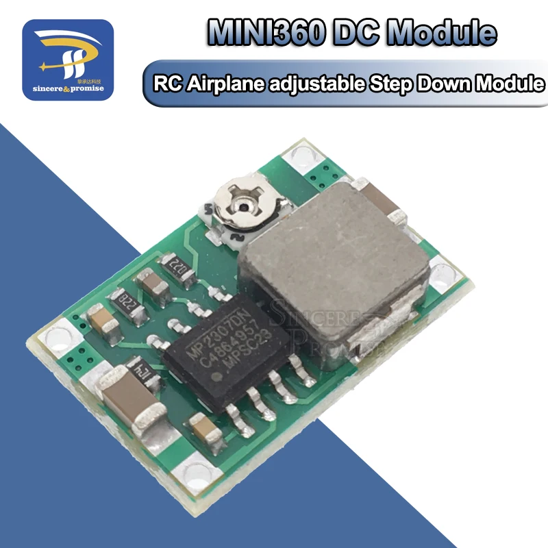 Mini360 RC самолет модуль Mini 360 DC понижающий преобразователь 2A понижающий модуль 4,75 V-23 V постоянного тока до 1 V-17 в 17x11x3,8 мм LM2596