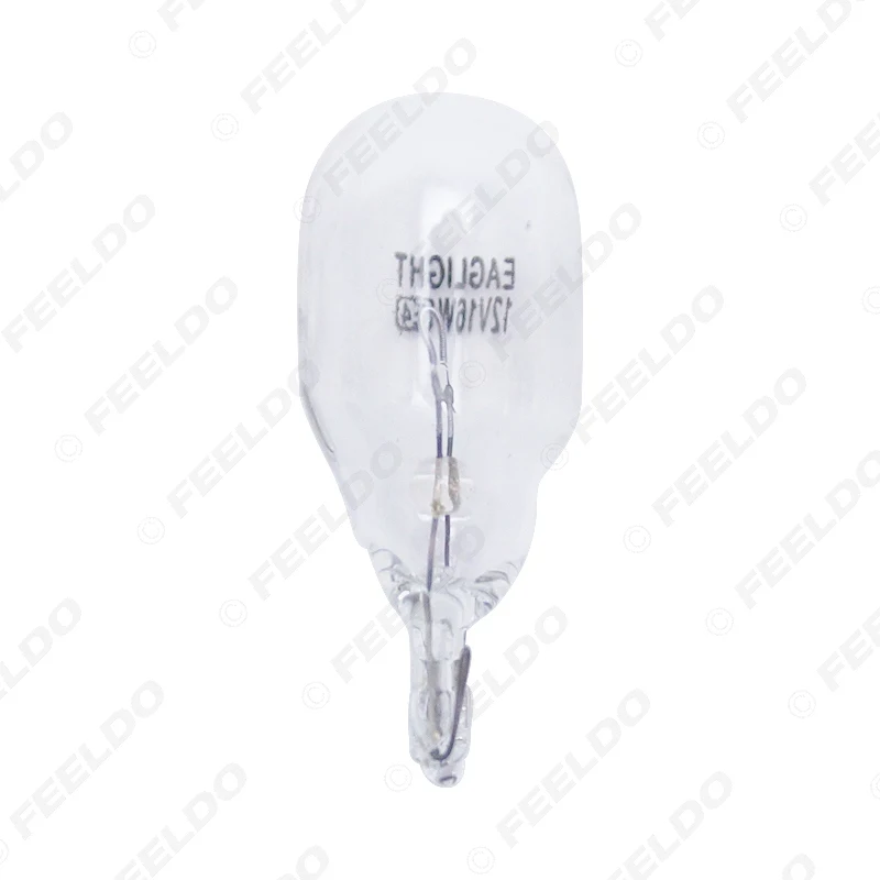 FEELDO 10 шт. теплый белый автомобиль T15 Клин 12В 16 Вт галогенная лампа внешняя сменная