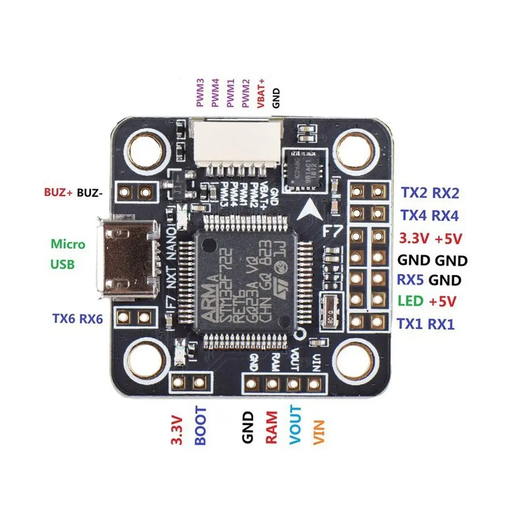 F7 NXT NANO Контроллер полета W/ICM20608 32K встроенное OSD 5 в 3A BEC 20x20 мм для RC гоночного дрона