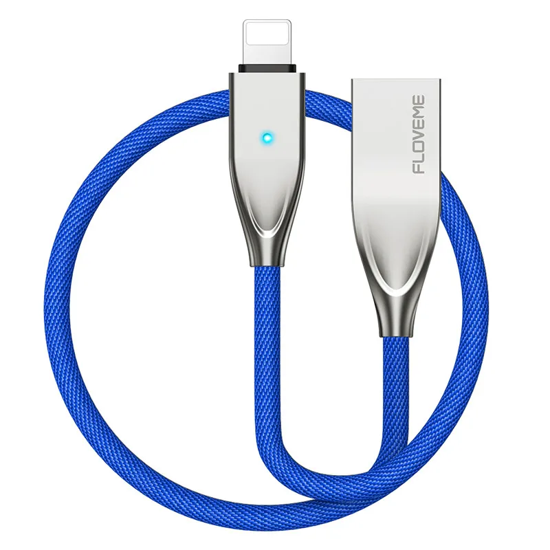 FLOVEME кабель для быстрой зарядки usb для iPhone X 8 7 6 S 6 Plus 5s 5 SE плетеная нейлоновая веревка кабель для iPad Air для iPad mini 1 3 4 5 6 - Цвет: Blue