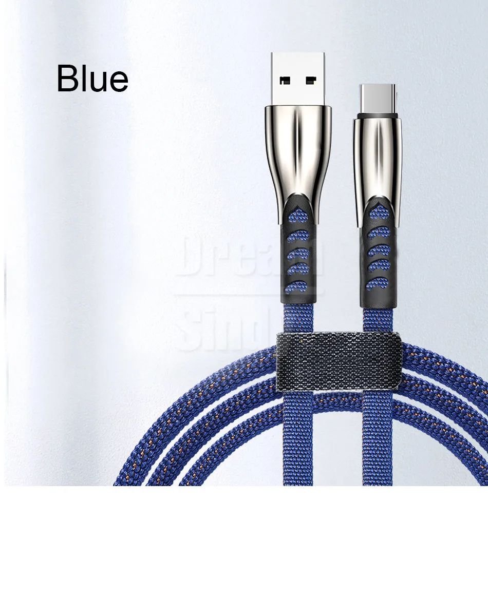 3.0A кабель для быстрой зарядки type-C для samsung S8 S9 S10 huawei P30 1 м 2 м 3 м usb type-C кабель для зарядки мобильных телефонов Android