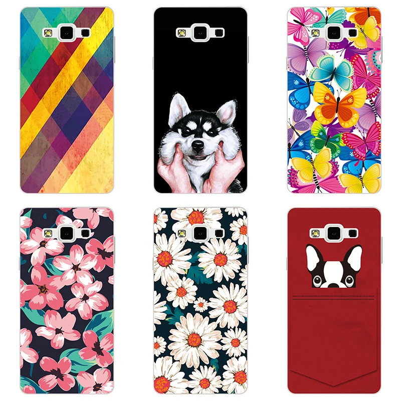 hard Plastic phone case cover For Samsung galaxy A7 SM-A7000 shell Colorful printing Painted Flower |