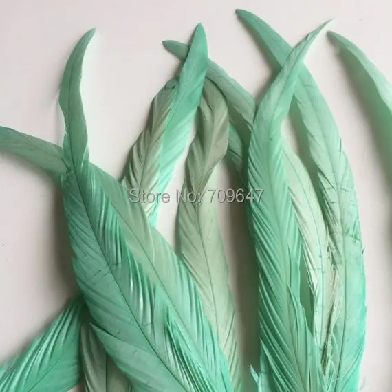 

100PCS/LOT!12-14"30-35cm long VOGUE COQUE TAIL Feathers,Mint Green Perfect for earrings, hair pieces and bridal creations.