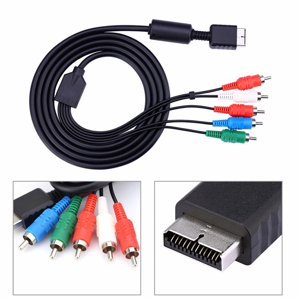 Для PS2 до 5RCA Компонент HD AV кабель TV RCA Аудио Видео Кабель VGA для оригинальной