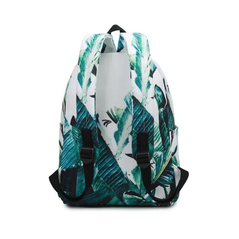 Модный женский рюкзак с принтом красивые листья большие школьные сумки для