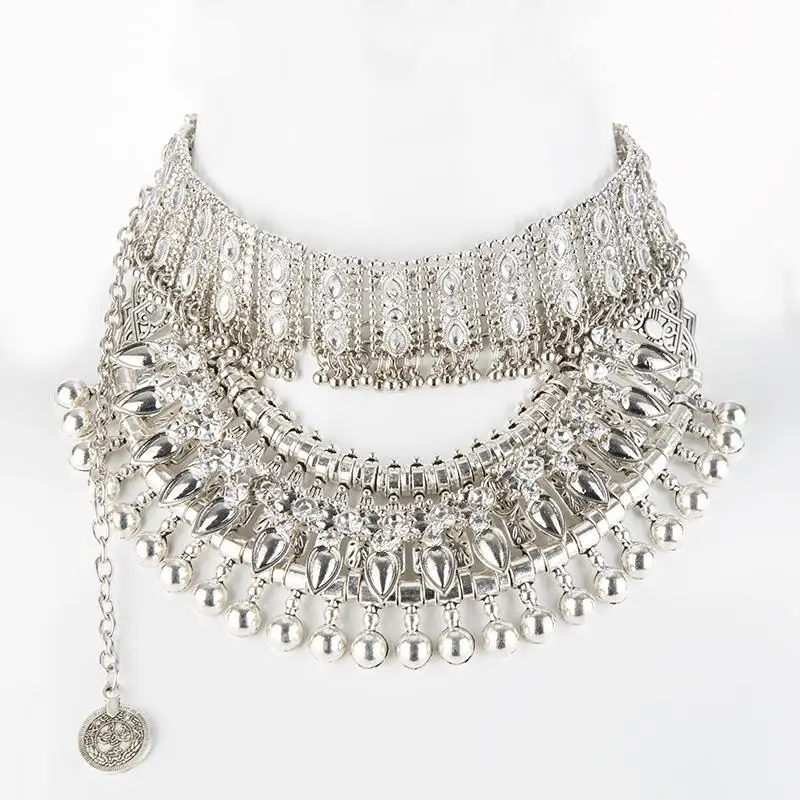 1003-1061 Choker Necklaces For Women Collier Femme Pendant Collar Statement Bijoux Fashion Jewelry Chocker Maxi Boho Vintage Necklace - Окраска металла: 1003-1061