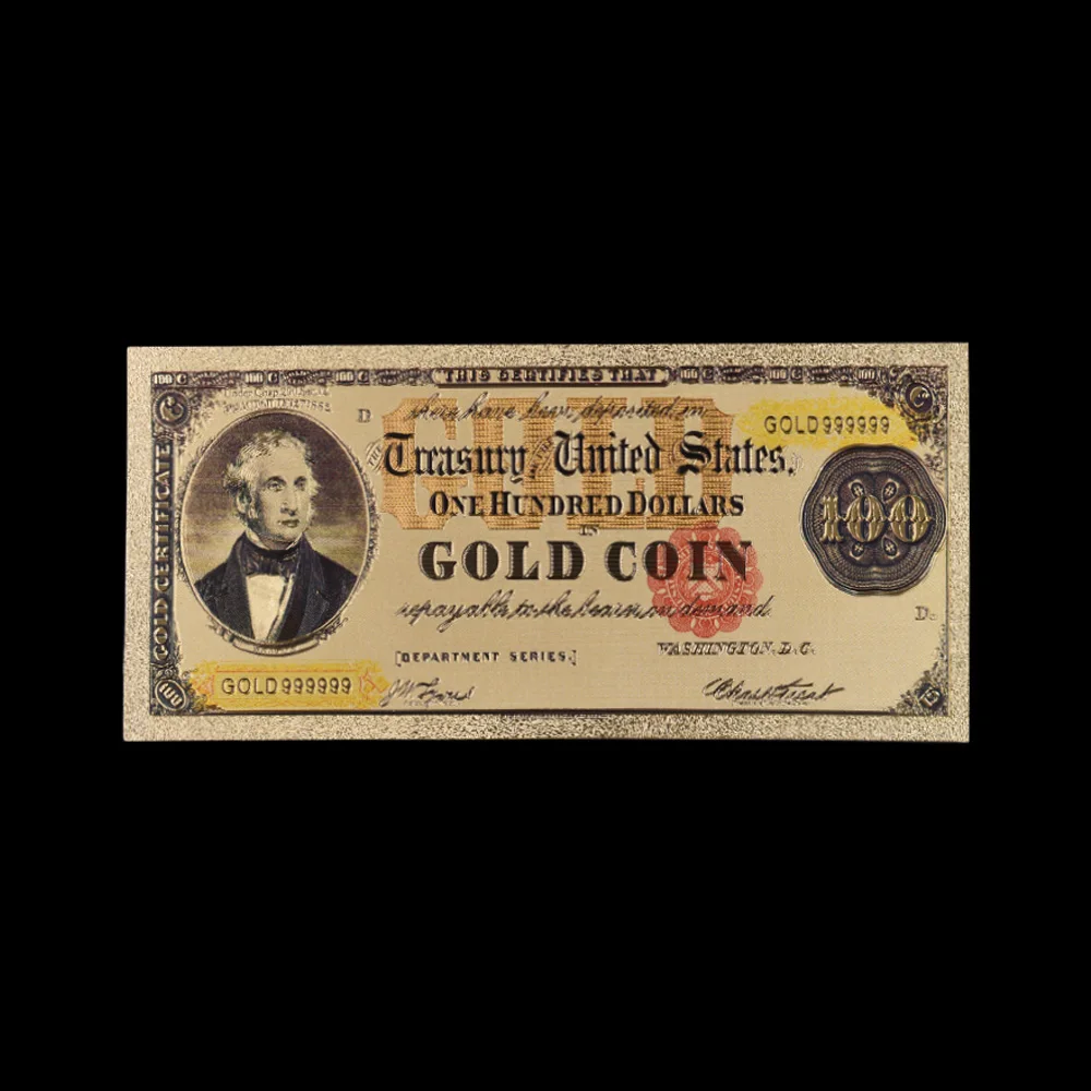 USD 100 доллар купюр подарок 24K американская золотая фольга банкнота копия