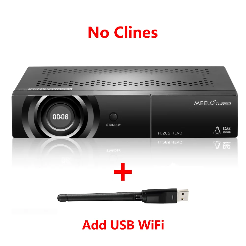 add usb wifi 1080P Full HD DVB-S2 спутниковый ресивер H.265/HEVC/AVC DVB-T2 DVB-C Linux спутниковый ТВ-приемник Поддержка YouTube Cccam IP tv M3U веб-ТВ - Цвет: add usb wifi
