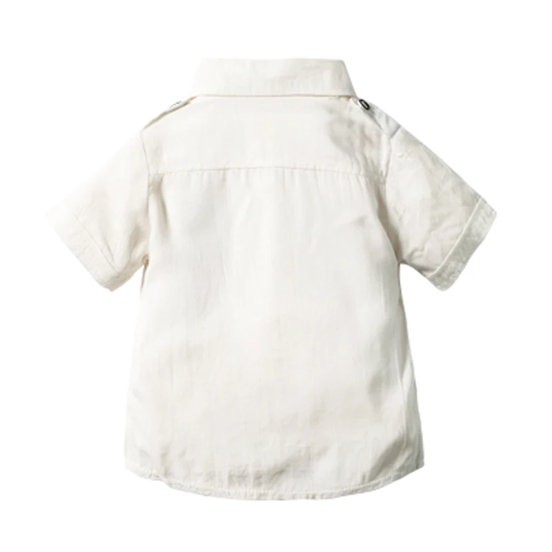 Детский яркий костюм белая рубашка и ярко-зеленые шорты для маленьких мальчиков