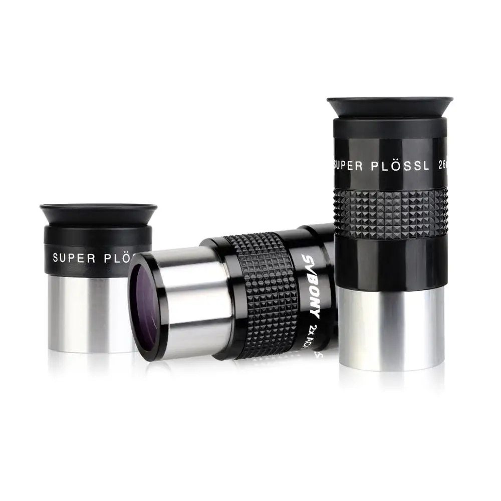 SVBONY SV118 FMC 1,2" SPL Plossl окуляр 9,7 мм 26 мм 52 градусов FOV окуляр+ 2x Барлоу Набор для астрономического телескопа