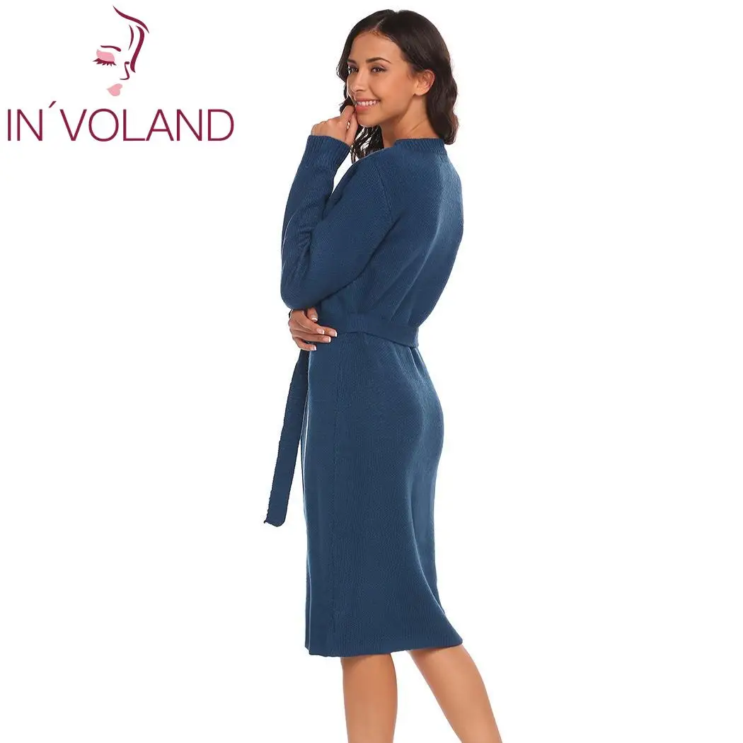Для женщин v-образным вырезом с длинным рукавом Solid Slim Fit пуловер вязаный