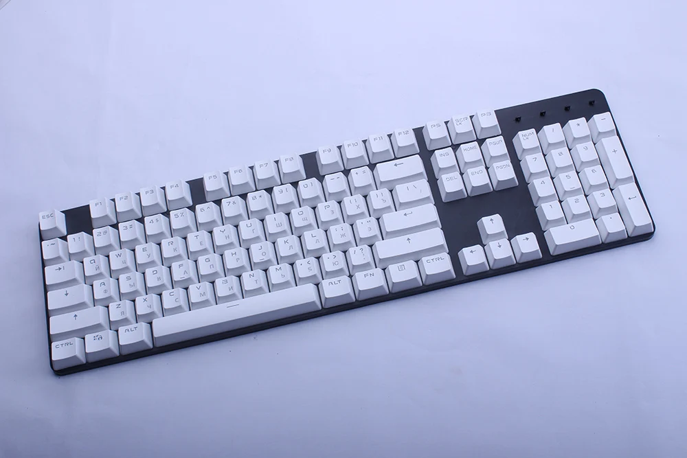 PBT Русский Испанский Французский колпачки для механической клавиатуры MX переключатели DIY Замена прозрачная поддержка светодиодного освещения колпачки