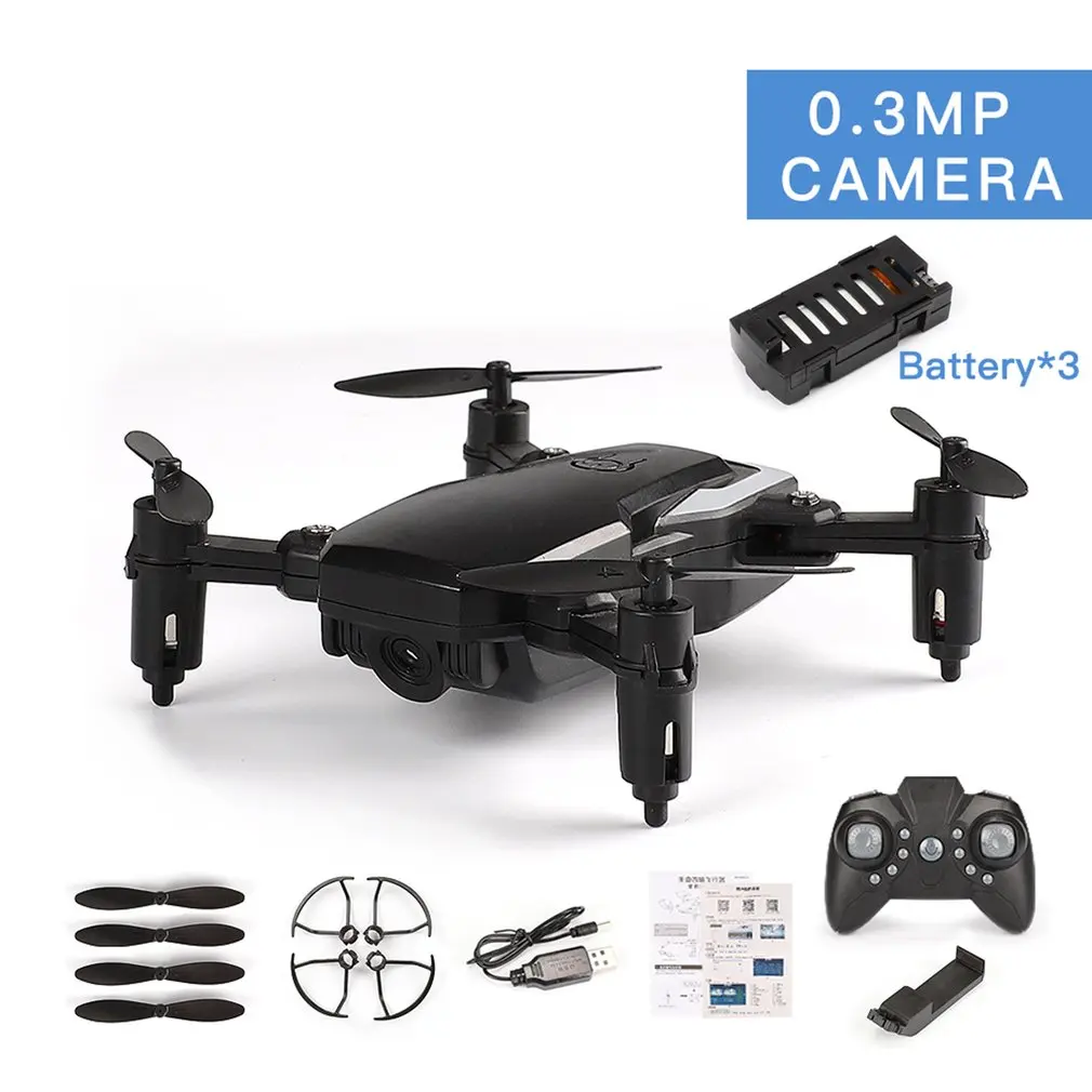 0.3MP 3 battery LF606 Дрон камера FPV Квадрокоптер складной RC дроны HD высота удержания мини-Дрон детские игрушки RC вертолет - Цвет: 0.3MP 3 battery