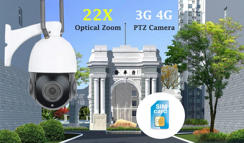 ZILNK 1080P 4G PTZ IP камера Wifi 3g sim-карта купол 22X оптический зум беспроводная камера безопасности аудио ночного видеонаблюдения Видеонаблюдение