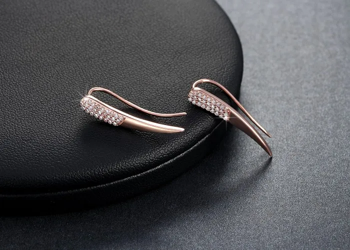 ORSA JEWELS новые экологичные красивые серьги цвета розового золота для женщин, серьги с микро покрытием CZ для девочек и женщин OE121